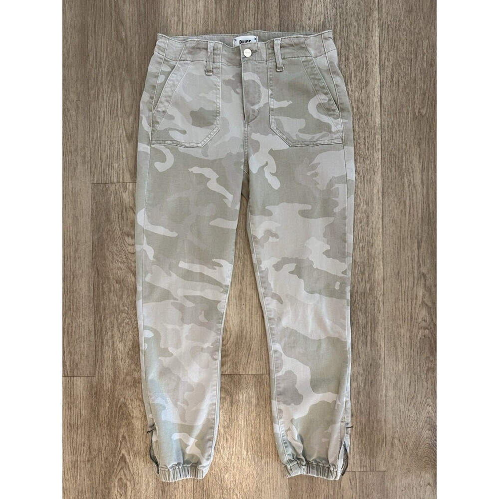 Paige Denim Mayslie Jogger Camo Women’s 27 Zipper Bottoms